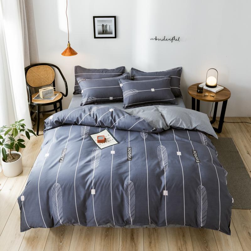 Bedding Sets 10 Pattern Simplicity Set 4pcs/set Duvet Cover Queen Size Bed Sheet, Black
Bedding Sets 10 Pattern Simplicity Set 4pcs/set Duvet Cover Queen Size Bed Sheet, Black