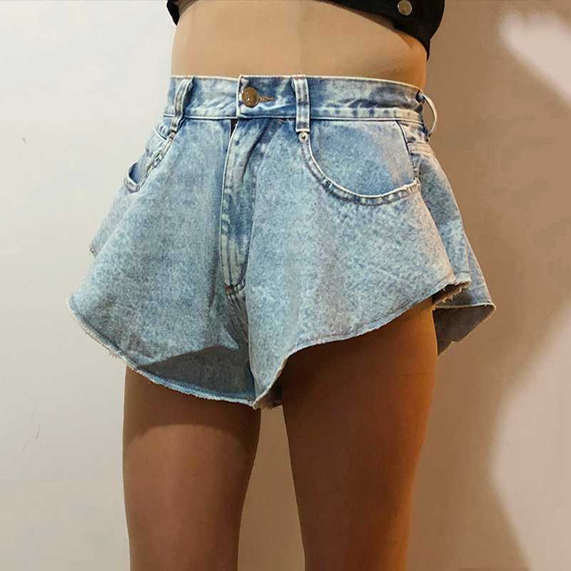 SeeBeautiful Sexy Mini Denim Shorts Female Lace-up Mid Waist Zipper Ultrashort Wide Leg Jeans Summer 2020 New Fashion Tide W868, Blue white
SeeBeautiful Sexy Mini Denim Shorts Female Lace-up Mid Waist Zipper Ultrashort Wide Leg Jeans Summer 2020 New Fashion Tide W868, Blue white