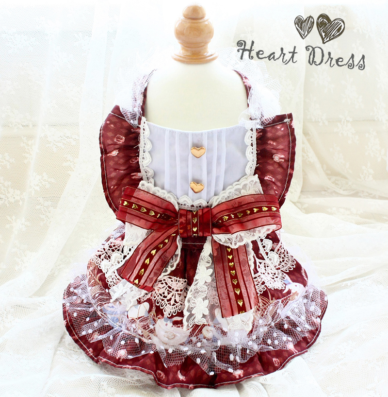 Free shipping handmade dog clothes dog dress Classic Lolita style princess dress cats pet outfit lace poodle Maltese yorkies, Burgundy
Free shipping handmade dog clothes dog dress Classic Lolita style princess dress cats pet outfit lace poodle Maltese yorkies, Burgundy
