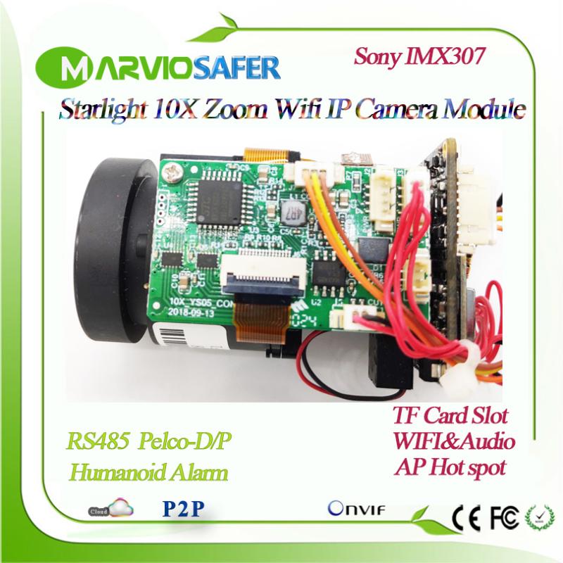 Starlight Human detection H.265 1080P 10X Zoom 5-50mm Lens Wifi IP PTZ Camera Module CCTV Security System, Wireless AP, Onvif
Starlight Human detection H.265 1080P 10X Zoom 5-50mm Lens Wifi IP PTZ Camera Module CCTV Security System, Wireless AP, Onvif