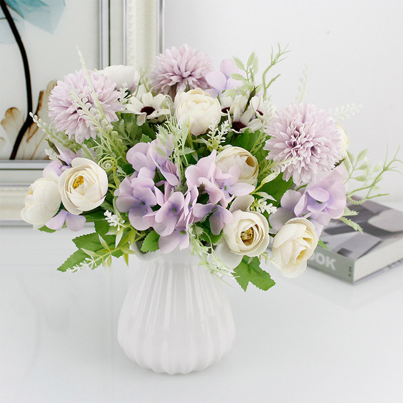 Hot 1pcs mixed flower beautiful rose artificial flower hydrangea silk fake bouquet, used for home wedding decoration dandelion f
Hot 1pcs mixed flower beautiful rose artificial flower hydrangea silk fake bouquet, used for home wedding decoration dandelion f