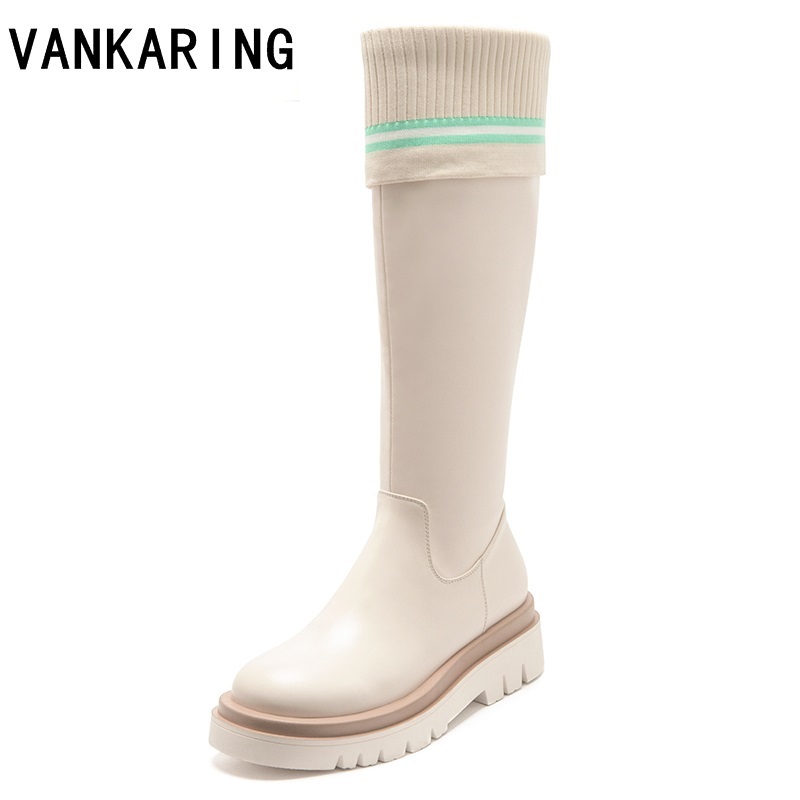 thigh high boots black women vintage leather square heel zipper platform knee high boots keep warm round toe british snow, Beige
thigh high boots black women vintage leather square heel zipper platform knee high boots keep warm round toe british snow, Beige