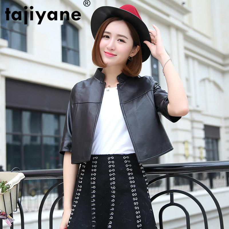 Tajiyane Real Genuine Leather Women Jacket 100% Sheepskin Coat Women' Leather Jacket Coats and Jackets Women SGT-1706 WPY465, Black
Tajiyane Real Genuine Leather Women Jacket 100% Sheepskin Coat Women' Leather Jacket Coats and Jackets Women SGT-1706 WPY465, Black