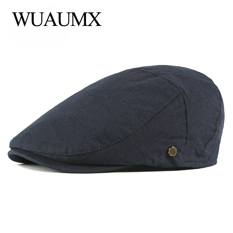 Wuaumx Spring Beret Hats Men Retro Visor Hat Casual Solid Color Peaked Flat Cap Thin Summer Breathable Trucker Cap Womens Berets, White
Wuaumx Spring Beret Hats Men Retro Visor Hat Casual Solid Color Peaked Flat Cap Thin Summer Breathable Trucker Cap Womens Berets, White