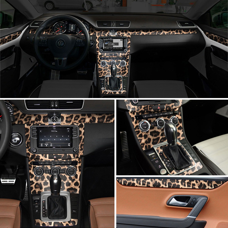 For Volkswagen VW CC/Passat B7 Interior Central Control Panel Door Handle 5D Carbon Fiber Stickers Decals Car styling Accessorie