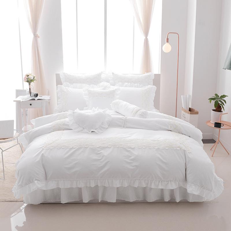 White Lace Ruffles Korea style Bedding Sets Full Queen King Double size 4/7pcs bed skirt set duvet cover set for girls gfts
White Lace Ruffles Korea style Bedding Sets Full Queen King Double size 4/7pcs bed skirt set duvet cover set for girls gfts