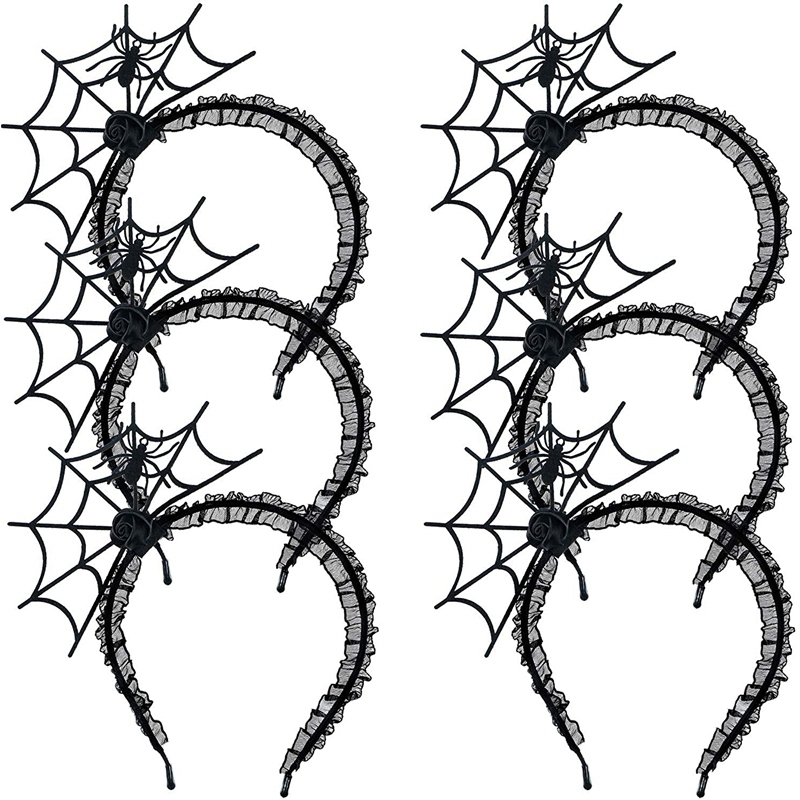 Halloween Spider Web Hair Hoop Spider Headband Web Headress for Halloween Cosplay Party Accessories 6Pcs
Halloween Spider Web Hair Hoop Spider Headband Web Headress for Halloween Cosplay Party Accessories 6Pcs