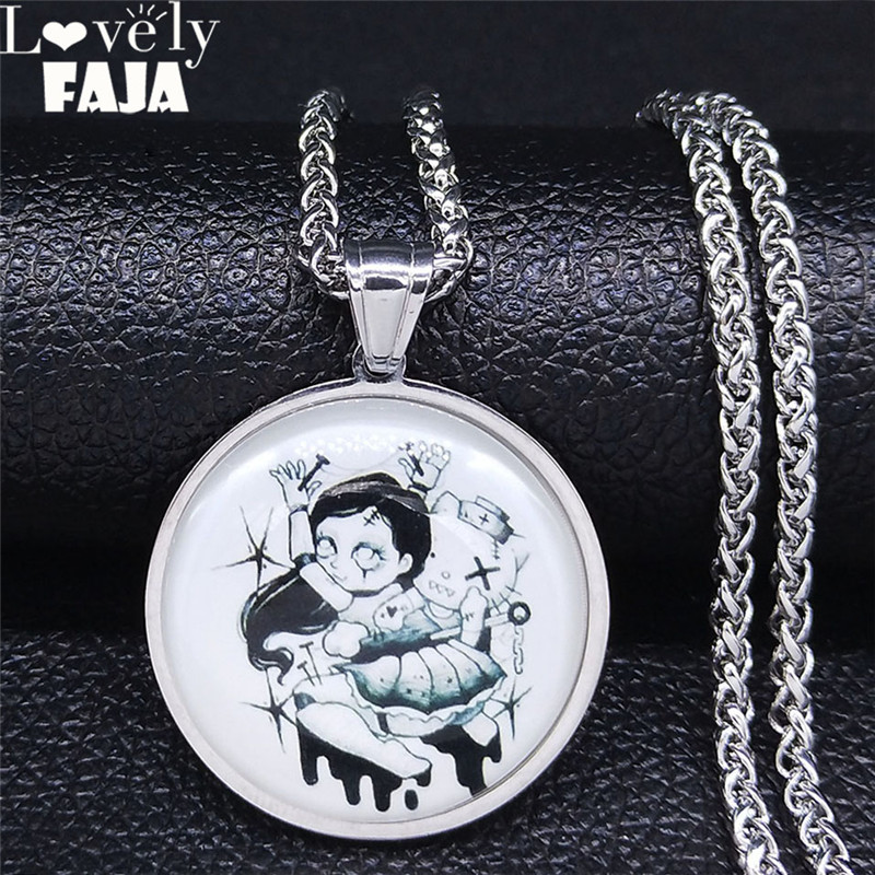 2020 Skull Goll Stainless Steel Glass Long Chain Necklaces for Women Silver Color Necklace Pendant Jewelry bijoux femme NJ51S02
2020 Skull Goll Stainless Steel Glass Long Chain Necklaces for Women Silver Color Necklace Pendant Jewelry bijoux femme NJ51S02