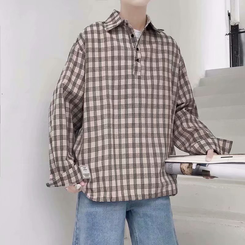 Spring Plaid Shirt Men's Fashion Retro Casual Shirt Men Streetwear Wild Loose Long Sleeve Shirts Mens Pullover -2XL, Brown
Spring Plaid Shirt Men's Fashion Retro Casual Shirt Men Streetwear Wild Loose Long Sleeve Shirts Mens Pullover -2XL, Brown