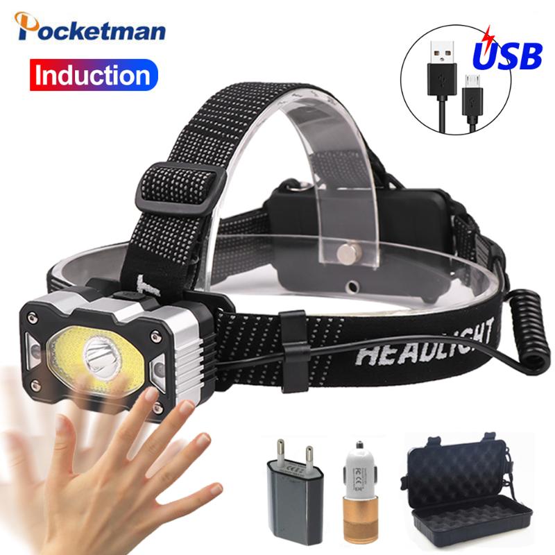 Most Bright induction LED headlamp white red 5 mode lighting USB charging waterproof torch use 18650 battery for camping riding
Most Bright induction LED headlamp white red 5 mode lighting USB charging waterproof torch use 18650 battery for camping riding