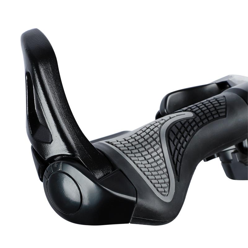 1Pair Ergonomic Bicycle Grip Bike Handlebar Grips with Bar End Antislip Rubber Cycling MTB Mountain Bike Road Bike Parts Accessor