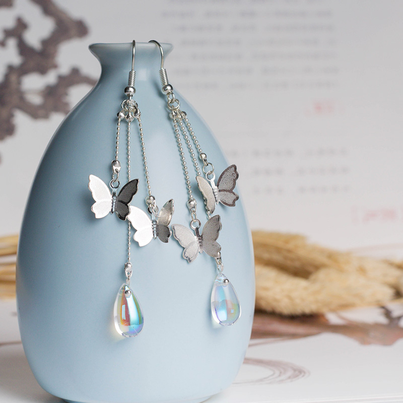 Dangle & Chandelier Retro-Style Accessories Hanfu Earrings Chinese-Style Immortal Colored Glaze Butterfly Ear Stud Pendant Costume Ring
Dangle & Chandelier Retro-Style Accessories Hanfu Earrings Chinese-Style Immortal Colored Glaze Butterfly Ear Stud Pendant Costume Ring
