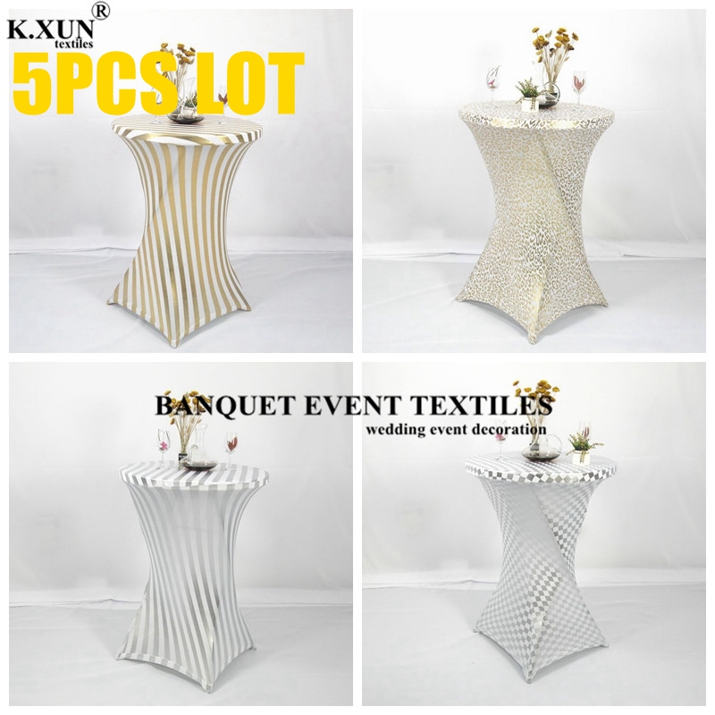 5pcs Lot Mettalic Wedding Table Cover Spandex Cocktail Table Cloth Lycra High Bar Linen Banquet Hotel Party Decoration, Style c
5pcs Lot Mettalic Wedding Table Cover Spandex Cocktail Table Cloth Lycra High Bar Linen Banquet Hotel Party Decoration, Style c