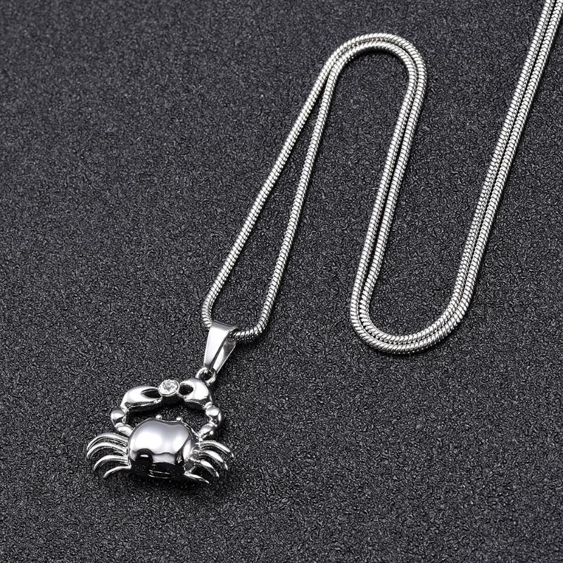 IJD10030 Stainless Steel Inlay Crystal Crab Cremation for Ashes Urn Pendant Pet Human Memorial Necklace for Men Women Jewelry
IJD10030 Stainless Steel Inlay Crystal Crab Cremation for Ashes Urn Pendant Pet Human Memorial Necklace for Men Women Jewelry