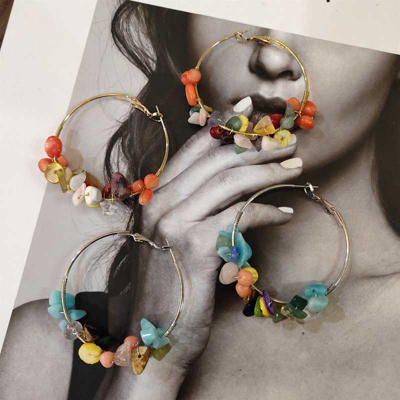 Hoop & Huggie 2021 Colorful Natural Stone Earrings For Women Holiday Bohemian Round Circle Handmade Statement Bijoux Jewelry Gift
Hoop & Huggie 2021 Colorful Natural Stone Earrings For Women Holiday Bohemian Round Circle Handmade Statement Bijoux Jewelry Gift