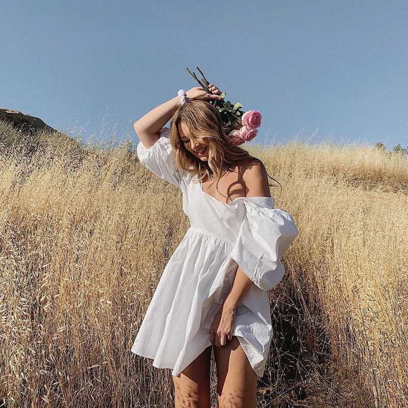 Yimunancy Backless Dress Women Sweet Ball Gown Dress 2020 Ladies Summer Puff Sleeve Party Dresses Robes, White
Yimunancy Backless Dress Women Sweet Ball Gown Dress 2020 Ladies Summer Puff Sleeve Party Dresses Robes, White