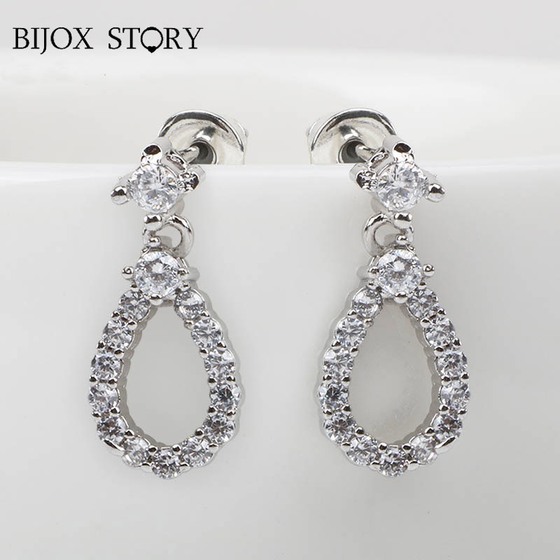 BIJOX STORY fashion female earrings 925 sterling silver with water drop shaped zircon earring for wedding anniversary party gift
BIJOX STORY fashion female earrings 925 sterling silver with water drop shaped zircon earring for wedding anniversary party gift