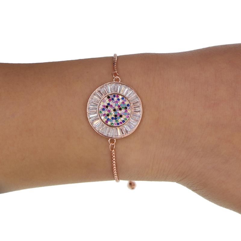 geometric adjusted bracelet fashion colorful cz paved slider chain round bangle for women
geometric adjusted bracelet fashion colorful cz paved slider chain round bangle for women