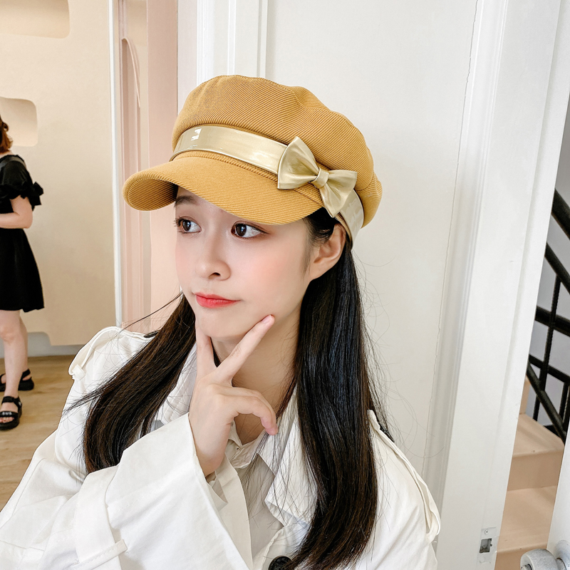 2020 Fashion Summer Autumn Ladies Beret Women Newsboy Hat Solid Hats Leather Bow Flat Top Casual All-match Painter Hat, Yellow
2020 Fashion Summer Autumn Ladies Beret Women Newsboy Hat Solid Hats Leather Bow Flat Top Casual All-match Painter Hat, Yellow
