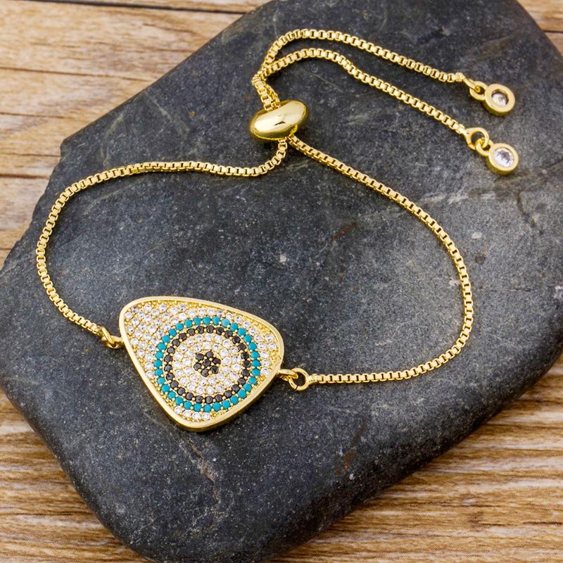 Trendy Turkey Evil Eye Bracelet for Women Micro Pave Cubic Zirconia Gold/White/Rose Gold Chain Lucky Charm Bracelet Jewelry
Trendy Turkey Evil Eye Bracelet for Women Micro Pave Cubic Zirconia Gold/White/Rose Gold Chain Lucky Charm Bracelet Jewelry