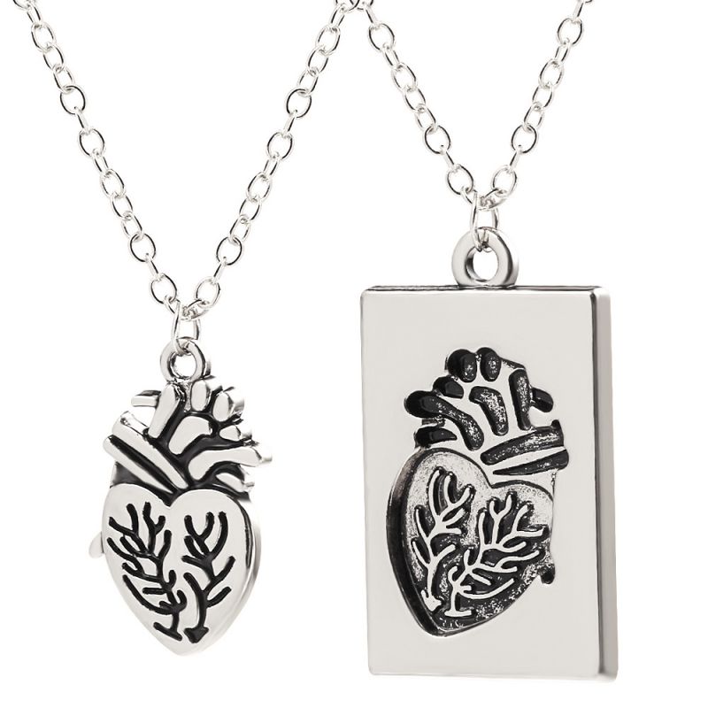 Creative Valentine Puzzle Couple Jewelry Necklace Anatomical Heart Necklace for Valentine Day Gift Stainless Steel Chain Pendant
Creative Valentine Puzzle Couple Jewelry Necklace Anatomical Heart Necklace for Valentine Day Gift Stainless Steel Chain Pendant