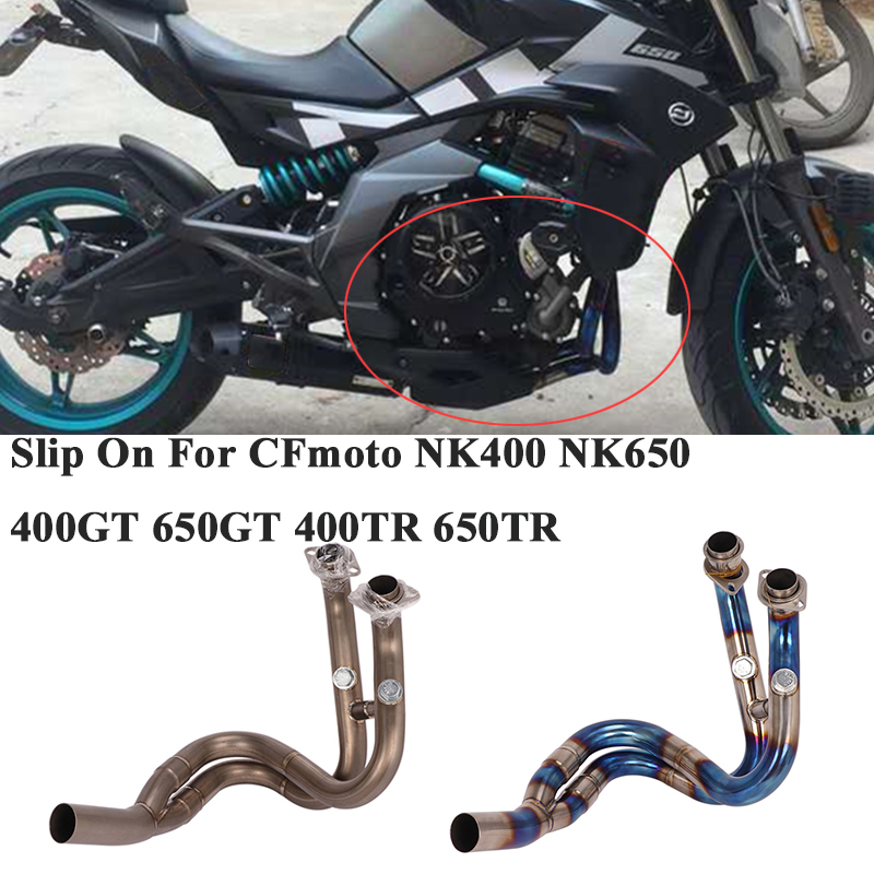 Titanium Alloy Slip On For CFMOTO 400 650 400GT 650GT 400TR 650TR Motorcycle Exhaust Muffler Escape Modified Front Link Pipe
Titanium Alloy Slip On For CFMOTO 400 650 400GT 650GT 400TR 650TR Motorcycle Exhaust Muffler Escape Modified Front Link Pipe