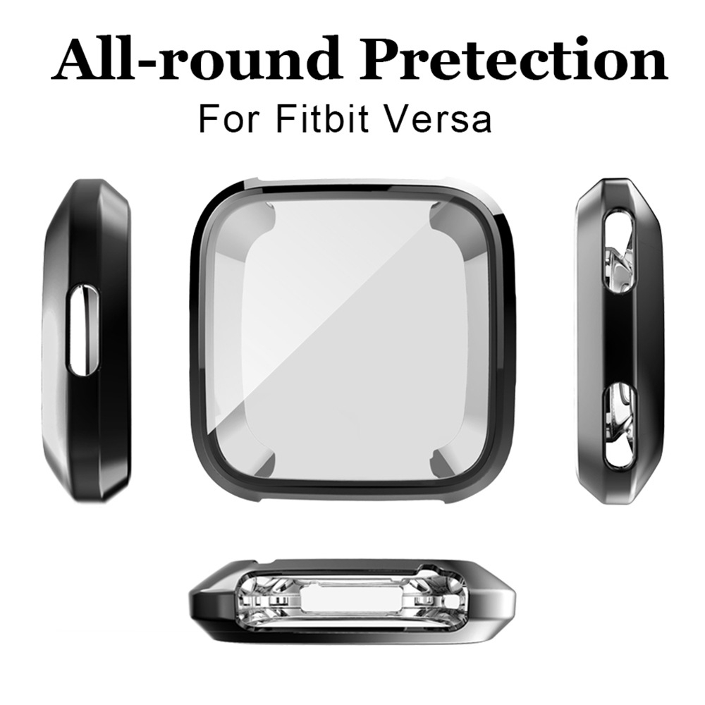 Tpu Protective Case Fitbit 3/Sense Watch Shell Cover Screen Protector For 1 Versa 2 /Sense Waterproof Anti Shock Bumper free shipping