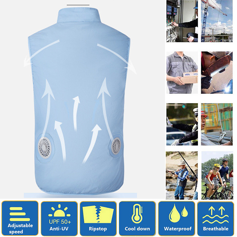 2020 USB Fan Cooling Hiking Vest Fishing Cycling Vest Riding Sunscreen Work Outdoors Summer High Temperature Quick Cooling, Individual fan
2020 USB Fan Cooling Hiking Vest Fishing Cycling Vest Riding Sunscreen Work Outdoors Summer High Temperature Quick Cooling, Individual fan
