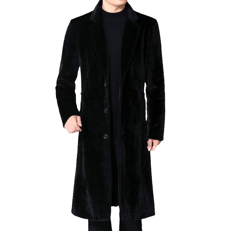 New Mens Winter Woolen Coat Windbreaker Solid Color Long Trench Coats Male Casual Fashion Jackets Casual Men Outerwear, Black
New Mens Winter Woolen Coat Windbreaker Solid Color Long Trench Coats Male Casual Fashion Jackets Casual Men Outerwear, Black