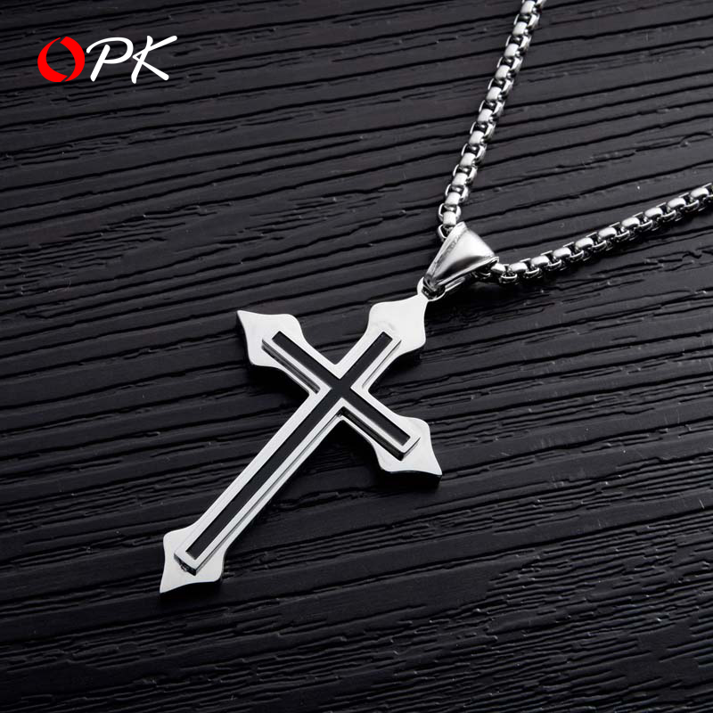 Brand jewelry cross Necklace women titanium steel domineering Korean fashion couple pendant male student Jesus pendant accessory
Brand jewelry cross Necklace women titanium steel domineering Korean fashion couple pendant male student Jesus pendant accessory