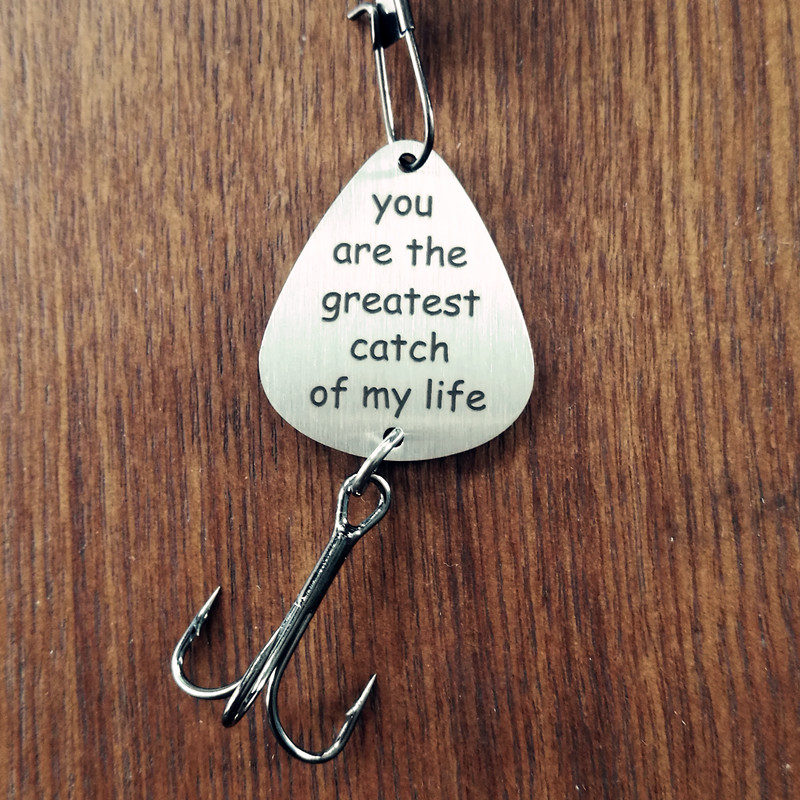 You are My Greatest Catch Fishing Gift Fishing Lure Mens Gift Lure Stainless Steel Key Ring Fish Hook Pendant
You are My Greatest Catch Fishing Gift Fishing Lure Mens Gift Lure Stainless Steel Key Ring Fish Hook Pendant