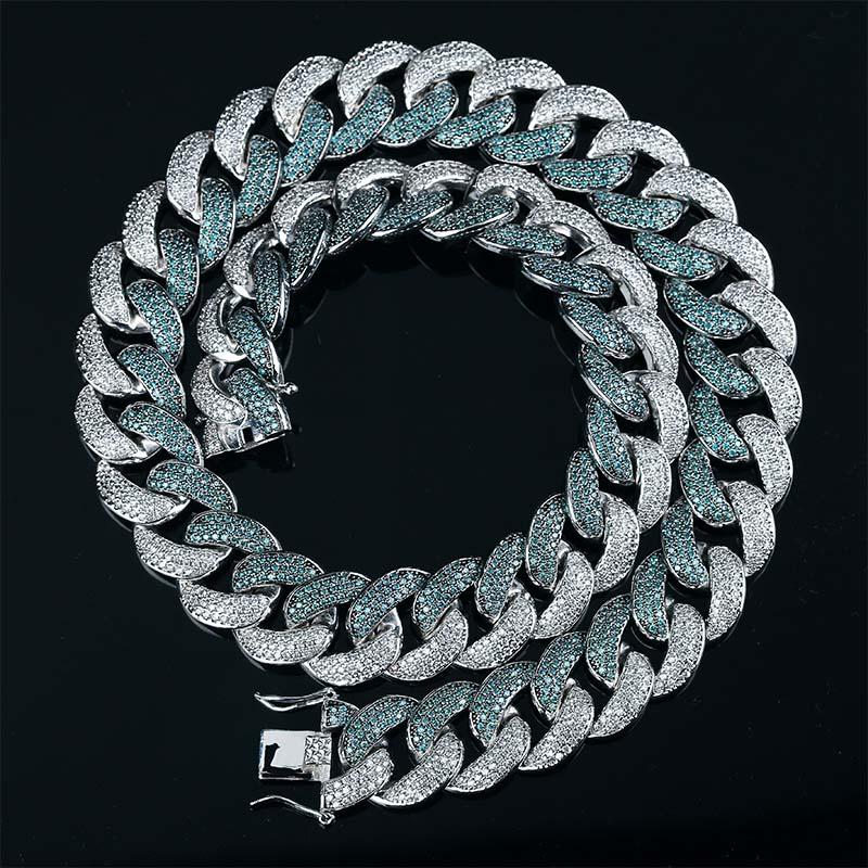 18MM ICED OUT Flooded Mint Blue CZ Maimi Cuban Link Young Dolph Blue Cubic Zircon Hip Hop Jewelry Party Gift
18MM ICED OUT Flooded Mint Blue CZ Maimi Cuban Link Young Dolph Blue Cubic Zircon Hip Hop Jewelry Party Gift