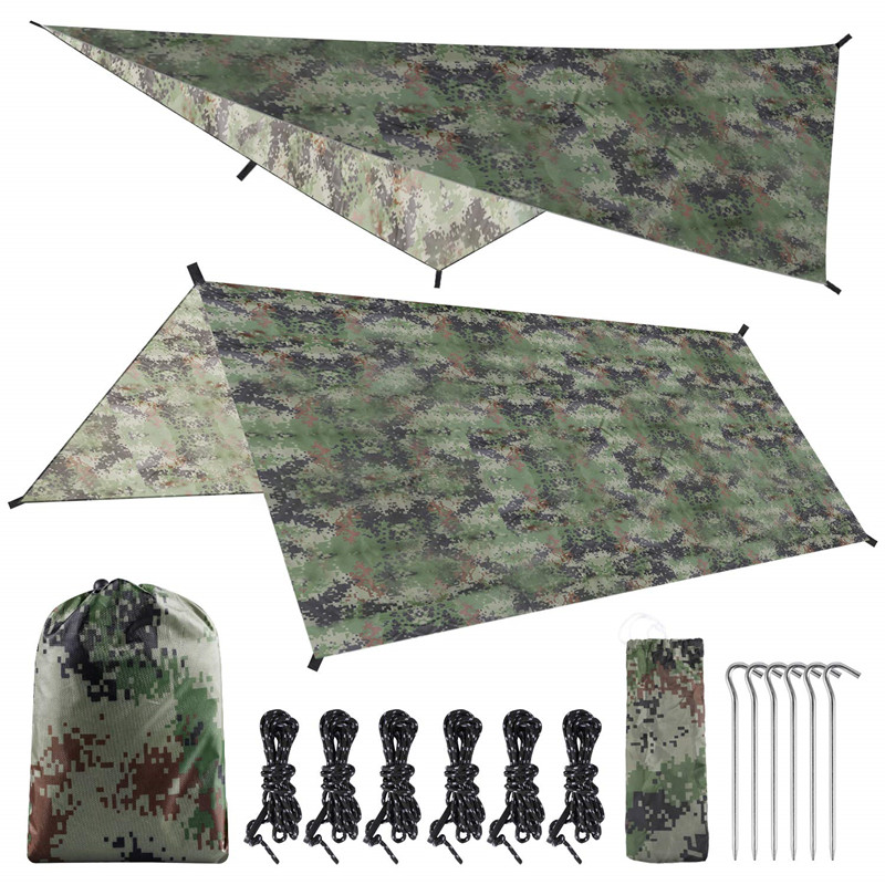 Hammock Rain Tent Tarp 10 X 10 FT Large Waterproof Camping Tarp Shelter UV Protection Shade Cloth Moisture-proof Mat
Hammock Rain Tent Tarp 10 X 10 FT Large Waterproof Camping Tarp Shelter UV Protection Shade Cloth Moisture-proof Mat