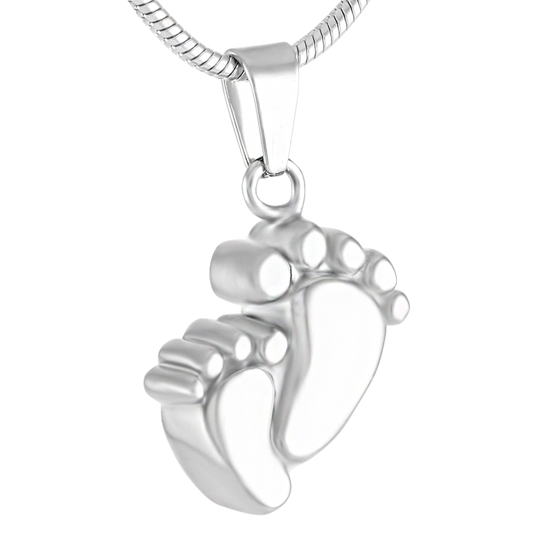 IJD9424 Stainless Steel Baby Feet Footprint Cremation for Ashes Urn Necklaces Pendant for Men and Women Jewelry
IJD9424 Stainless Steel Baby Feet Footprint Cremation for Ashes Urn Necklaces Pendant for Men and Women Jewelry