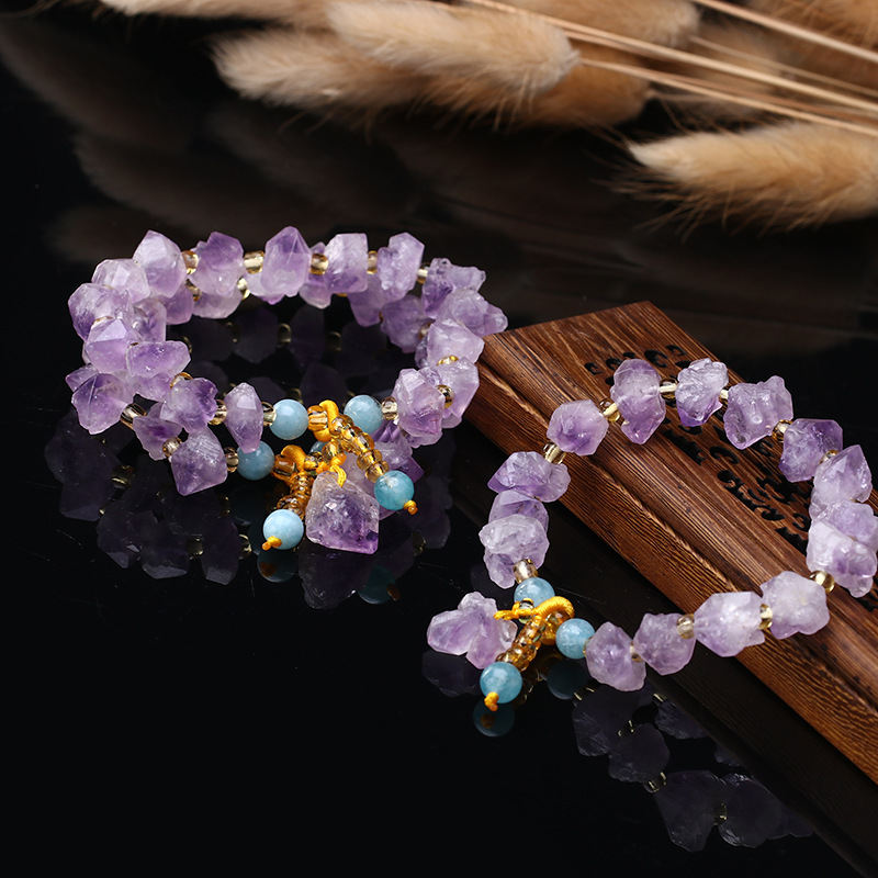 Hand Knot Stretch Quartz Bracelet Reiki Healing Rainbow Stone Charm Irregular Mineral Quartz Natural Amethysts Bracelets Womens
Hand Knot Stretch Quartz Bracelet Reiki Healing Rainbow Stone Charm Irregular Mineral Quartz Natural Amethysts Bracelets Womens