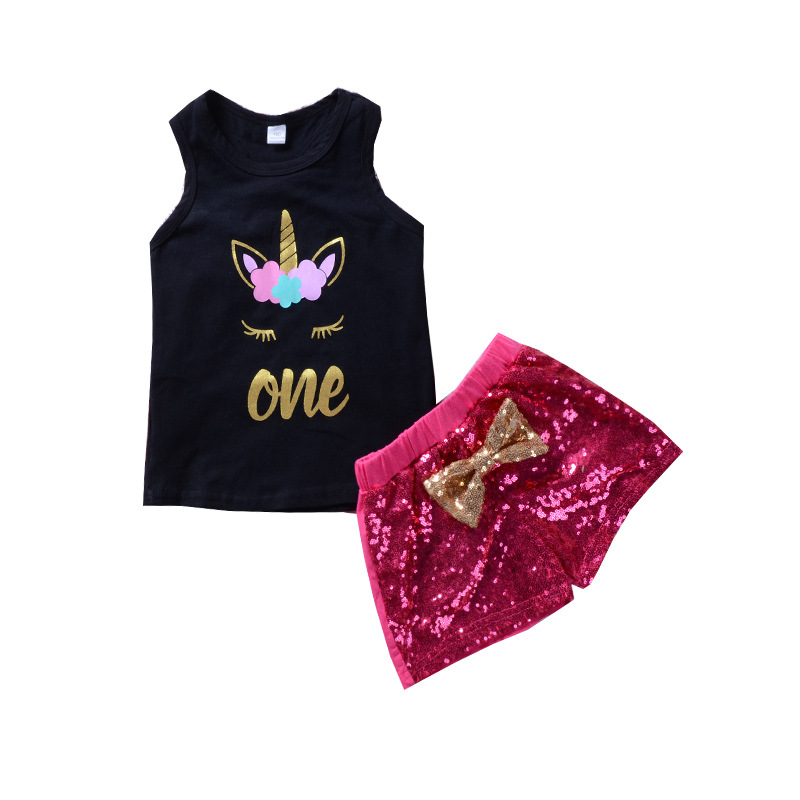 Summer Baby Girls Clothes Sets Fashion Kids Printed T shirt Sequin Shorts Suit Girls Princess Vest T-shirt Shorts Clothing Set, Yellow
Summer Baby Girls Clothes Sets Fashion Kids Printed T shirt Sequin Shorts Suit Girls Princess Vest T-shirt Shorts Clothing Set, Yellow