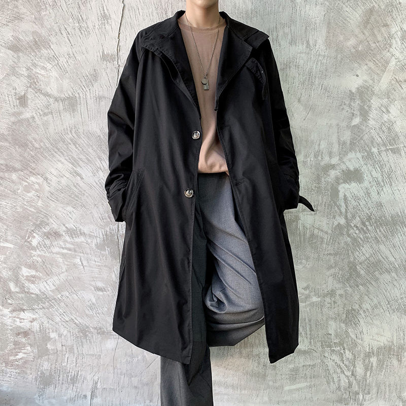 Autumn Korean Style Trench Men's Fashion Solid Color Casual Long Coat Men Streetwear Wild Loose Thin Jacket Windbreaker Mens, Black
Autumn Korean Style Trench Men's Fashion Solid Color Casual Long Coat Men Streetwear Wild Loose Thin Jacket Windbreaker Mens, Black