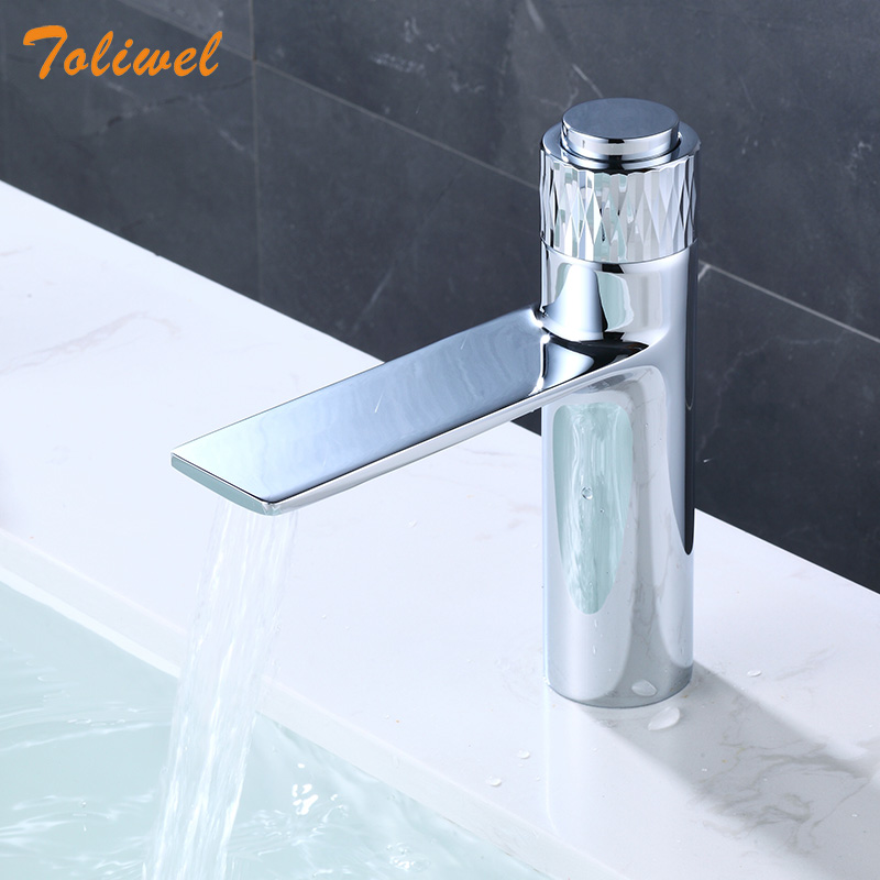 Brass Push Button Faucet Contemporary Bathroom Cold Hot Mixer Chrome Wash Basin Faucet Deck Mount New Fashion Design
Brass Push Button Faucet Contemporary Bathroom Cold Hot Mixer Chrome Wash Basin Faucet Deck Mount New Fashion Design