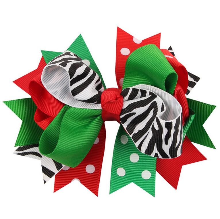 Epecket DHL free ship Swallowtail Bow Christmas Hairpin Children's Christmas Ornament Headdress DAFJ090 jewelry Hair Clips & Barrettes