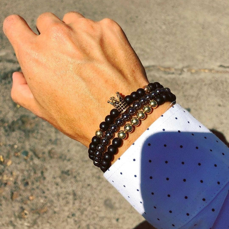 3 Pcs/set Royal Crown Bracelet Men Classic Matte Black Stone Beads Bracelet Sets For Men Jewelry Gift
3 Pcs/set Royal Crown Bracelet Men Classic Matte Black Stone Beads Bracelet Sets For Men Jewelry Gift