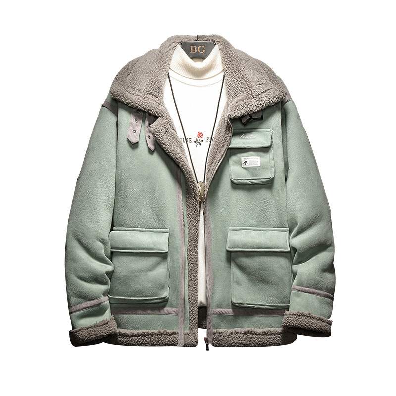 Autumn Winter new fur fashion lamb wool casual jacket tops outdoors camping climbing sports cycling men's cotton coat, Khaki
Autumn Winter new fur fashion lamb wool casual jacket tops outdoors camping climbing sports cycling men's cotton coat, Khaki