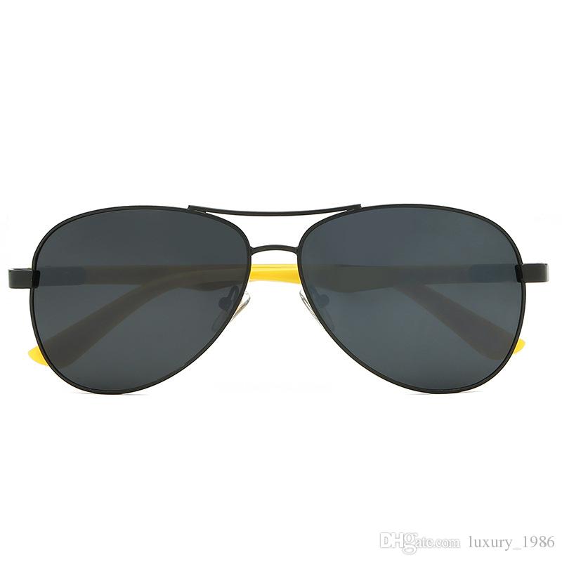 best quality polarized Glass lens classical pilot sunglasses men women Holiday fashion sun glasses with free cases and accessories 8313