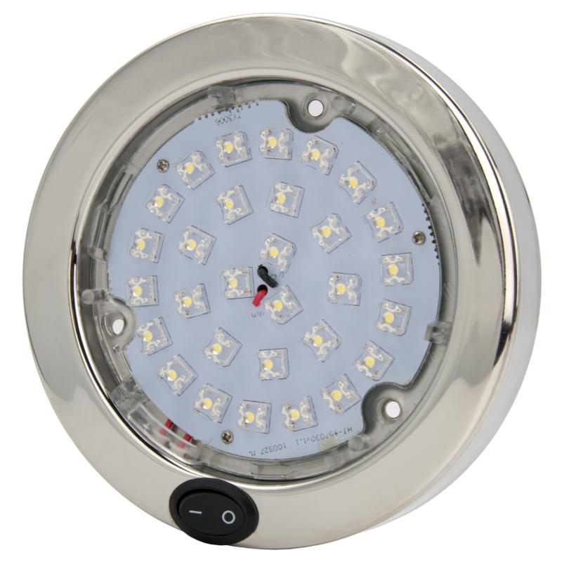 Boat Caravan RV Cabin Dome Light - 12V P4 LED Marine Interior Light Stainless Steel Housing 140mm
Boat Caravan RV Cabin Dome Light - 12V P4 LED Marine Interior Light Stainless Steel Housing 140mm