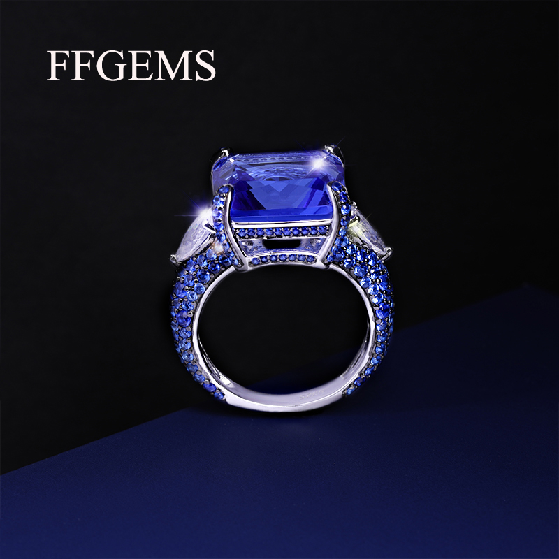 FFGEMS 100% Sterling 925 Silver big rings Aquamarine Blue sapphire Gemstone Fine Jewelry for Women Wedding Party Gift 2020 box
FFGEMS 100% Sterling 925 Silver big rings Aquamarine Blue sapphire Gemstone Fine Jewelry for Women Wedding Party Gift 2020 box