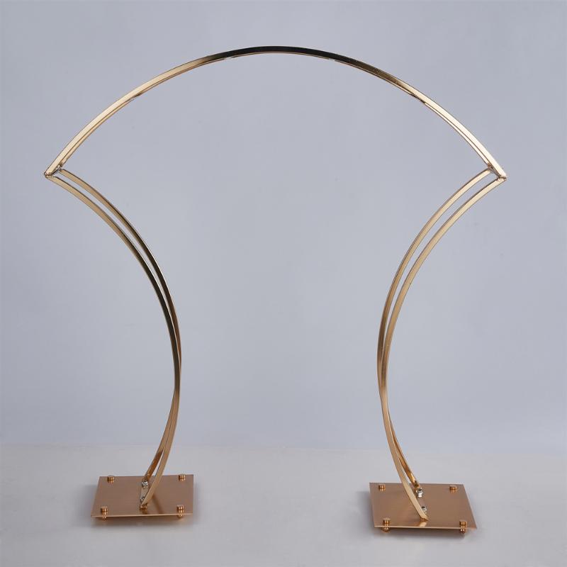 2PCS Wedding Arch Gold Backdrop Stand Metal Frame for Wedding Decoration 38 Inch Tall Flower Stand Large Centerpiece Table Decor