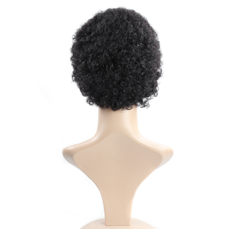 Ishow Straight Short Wigs Brazilian Virgin Hair Kinky Curly Human Hair Wigs with Baby Hair 8inch Swiss Lace