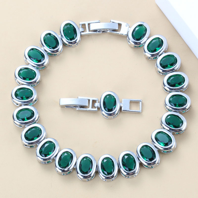Green Zircon Cham Bracelet Bangle Dubai Bridal Wedding Jewelry For Women Trendy Costume 9-Colors Jewelry Length 18+3CM, Black
Green Zircon Cham Bracelet Bangle Dubai Bridal Wedding Jewelry For Women Trendy Costume 9-Colors Jewelry Length 18+3CM, Black