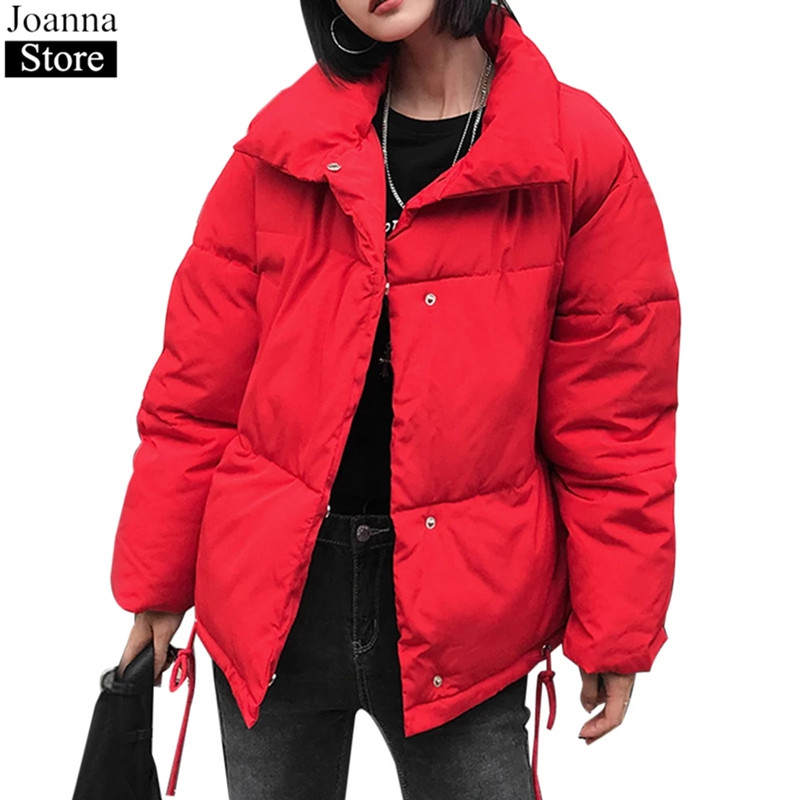 Winter Parka Jacket Women Short Warm Standing Collar Cotton Clothing Women Fluffy Thick Black Coats Plus Size Red Korean Clothes, White
Winter Parka Jacket Women Short Warm Standing Collar Cotton Clothing Women Fluffy Thick Black Coats Plus Size Red Korean Clothes, White