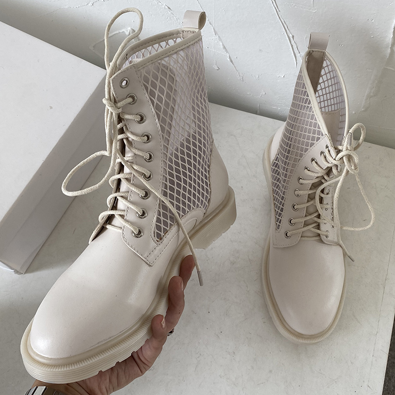 2020 Winter Fashion Women Round Toe Black Ankle Boots Cross Tie Up Boots Leather Mesh Beige Ladies Valentine Shoes
2020 Winter Fashion Women Round Toe Black Ankle Boots Cross Tie Up Boots Leather Mesh Beige Ladies Valentine Shoes