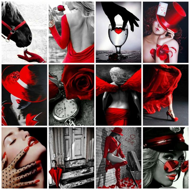 AZQSD 5d Diy Full Square Diamond Embroidery Red Black Series Diamond Painting Scenic Rhinestone Mosaic Decor
AZQSD 5d Diy Full Square Diamond Embroidery Red Black Series Diamond Painting Scenic Rhinestone Mosaic Decor